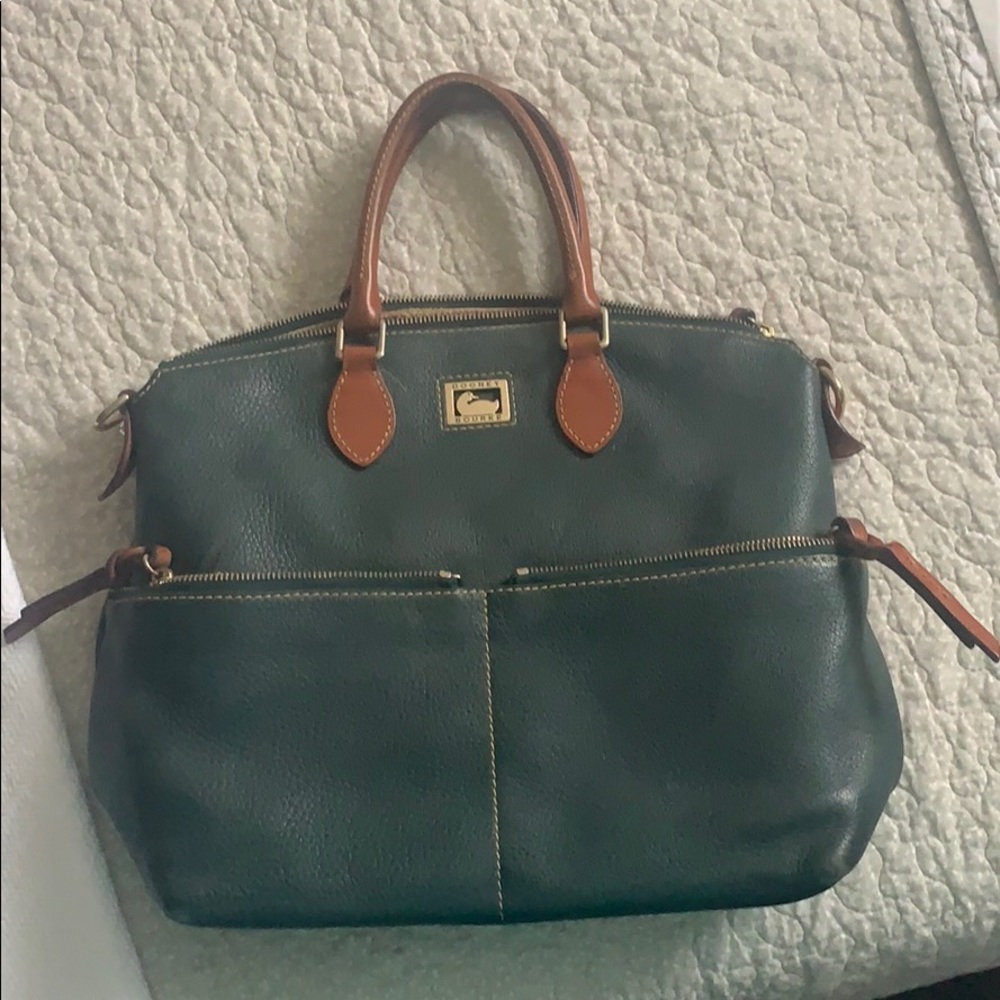 Dooney and Bourke Green Pebble Leather Purse